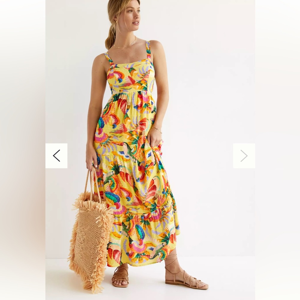 Farm Rio Textured Tropical Maxi Dress